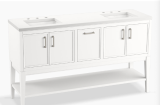 Mueble para baño con vidrio esmerilado moderno Zenith